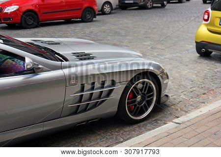 Kiev, Ukraine - September 5, 2017:  Mercedes-benz Slr Mclaren 722 Edition
