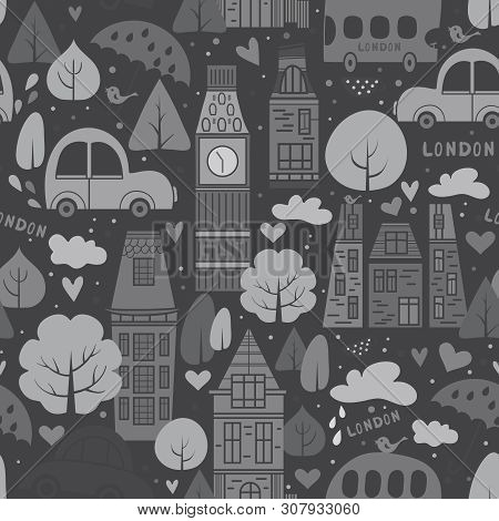 London Pattern Seamless Design. Decoration Textile And Paper Series