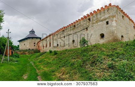 Ancient Brick Medzhybizh Fortress Of The 14-16th Centuries, Western Defense Wall, Lytsarska Tower An