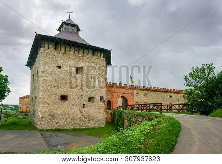 Ancient Brick Medzhybizh Fortress Of The 14-16th Centuries, Lytsarska Tower Or Knight Tower And Main