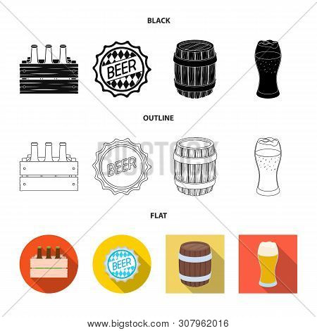 Vector Design Of Minimal And Pint Icon. Set Of Minimal And Craft Stock Symbol For Web.