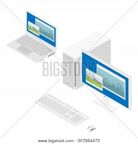 Personal Computer Case, Keybord, Mouse And Monitor
