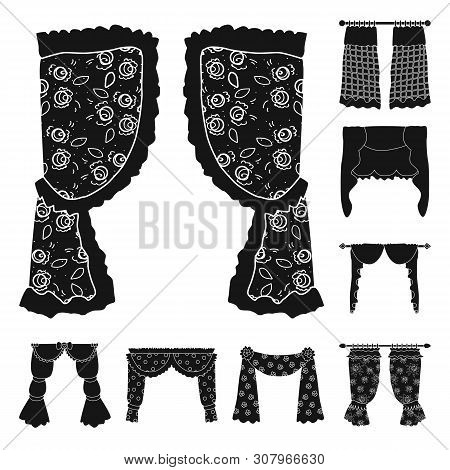 Vector Design Of Garter And Blinds Logo. Collection Of Garter And Drapery Vector Icon For Stock.