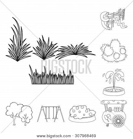 Vector Design Of Landscape And Nature Icon. Collection Of Landscape And City Vector Icon For Stock.