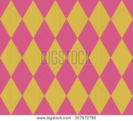 Abstract Geometric Seamless Pattern With Rhombuses. Endless Background Of Geometric Shapes. Vector I