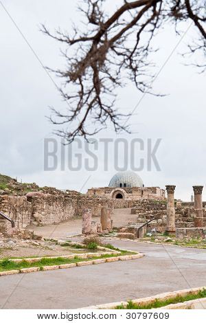암만에서 고 대 요새 Umayyad 궁전에 보기
