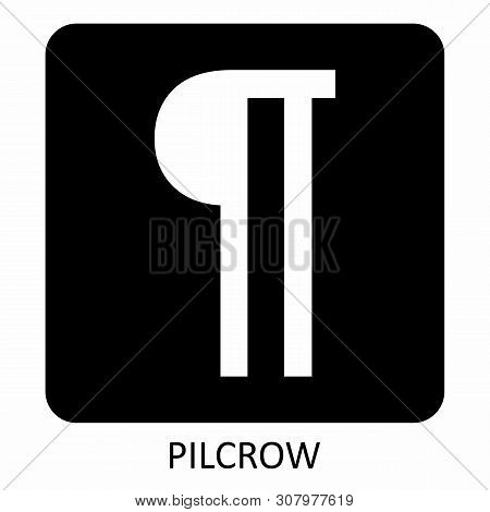Illustration Of A Pilcrow Sign On Dark Background