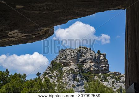 Landscape With Rocks Of Alpilles Mountains In Provence, South Of France