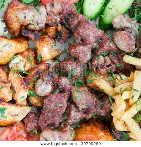 Bland arabisk grillspyd