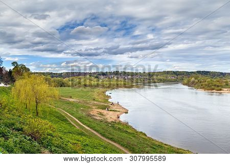 Landscape With Tarusa River In Tarusa, Russia