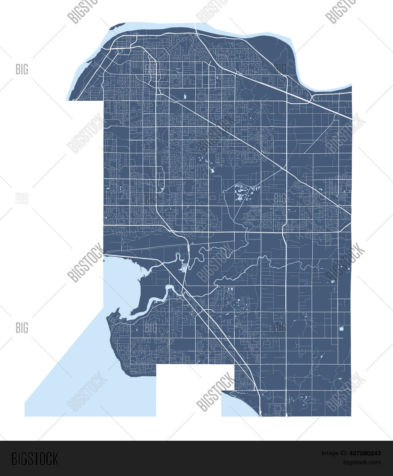 Surrey Map. Detailed Vector & Photo (Free Trial) Bigstock