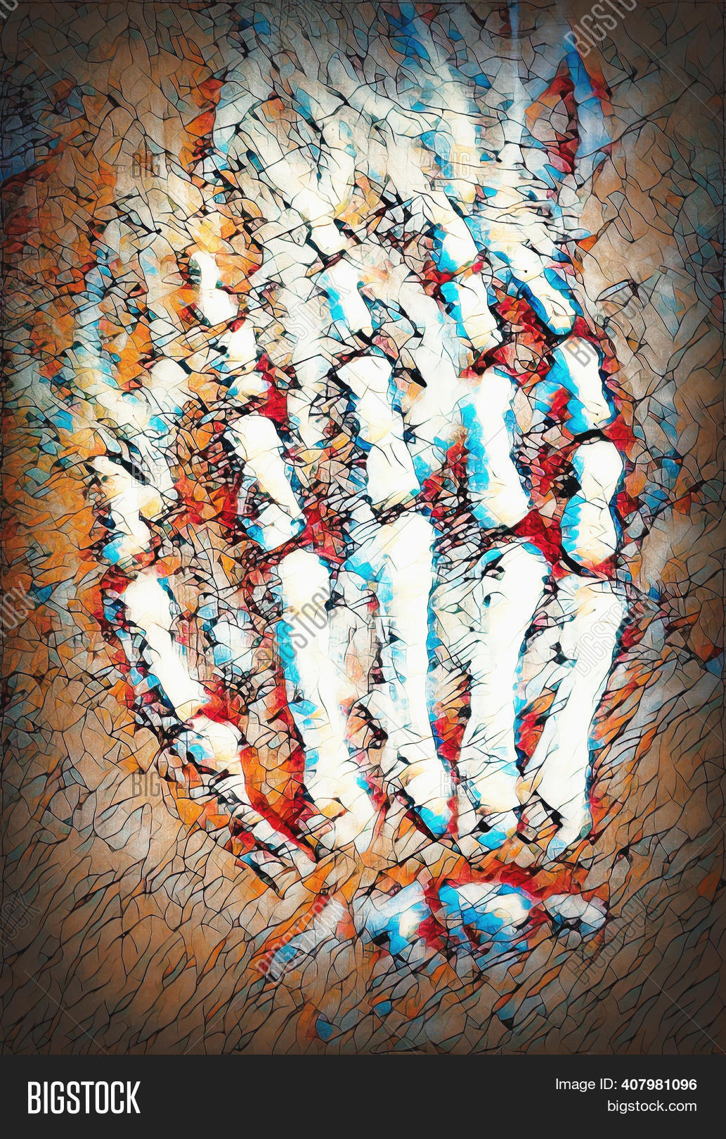 Painting Skeleton Hand Image & Photo (Free Trial) Bigstock