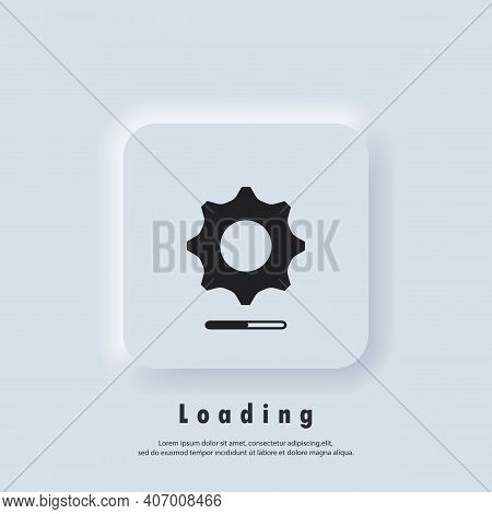 Loading And Gear Icon. Loading Process. Progress Bar Icon. System Software Update. Update System Ico