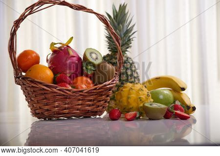 Assorted Fruit Basket.