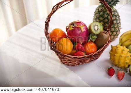 Assorted Fruit Basket.