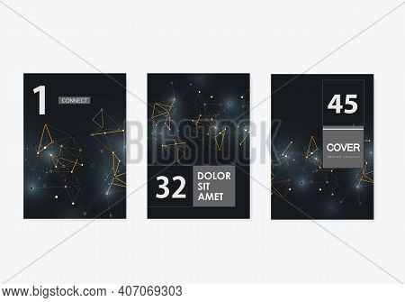 Abstract Advertising On Dark Background. Vector Design Template. Poster Design. Flat Style Vector De