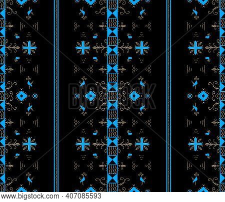 Isolated Seamless Vector Pattern. Stylized Russian Folklore.