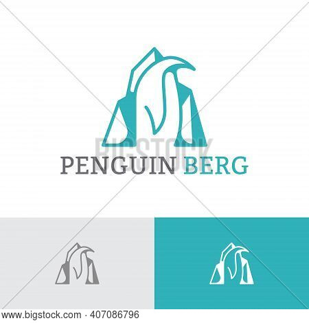 Penguin Ice Berg Polar Animal Cool Logo Template