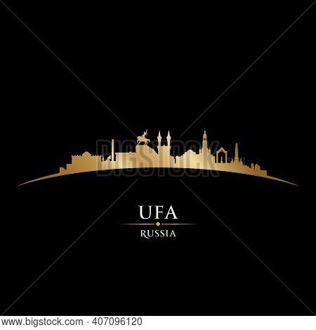Ufa Russia City Skyline Silhouette. Vector Illustration