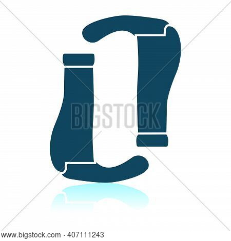 Bike Grips Icon. Shadow Reflection Design. Vector Illustration.