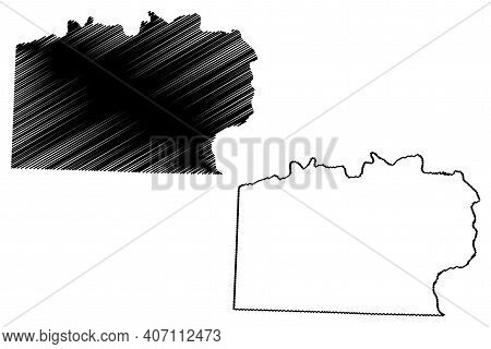 Yadkin County, North Carolina State (u.s. County, United States Of America, Usa, U.s., Us) Map Vecto