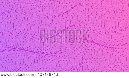 Halftone Gradient Background With Dots. Abstract Pink Dotted Pop Art Pattern In Comic Style. Vector 