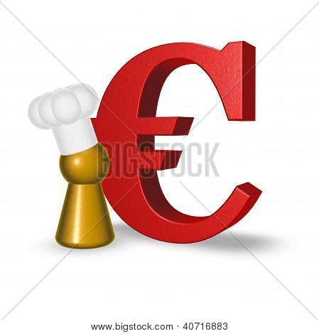 Cucinare il Token e il simbolo dell'Euro