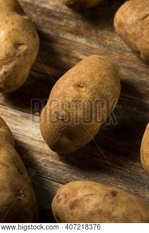 Raw Borwn Organic Russet Potatoes