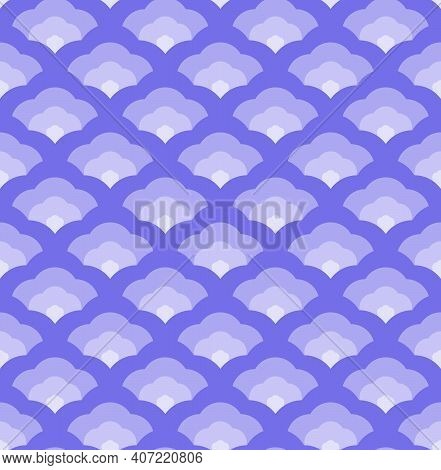 Geometric Wavy Seamless Pattern In Shades Of Blue