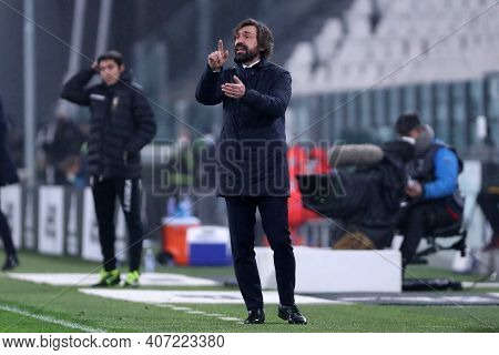 Torino, 06th February 2021. Andrea Pirlo, Head Coach Of Juventus Fc  During The Serie A Match Betwee