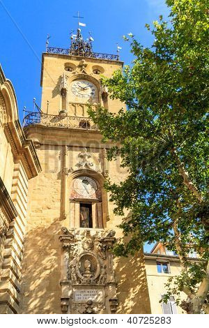Hodinová věž, Aix En Provence, Francie