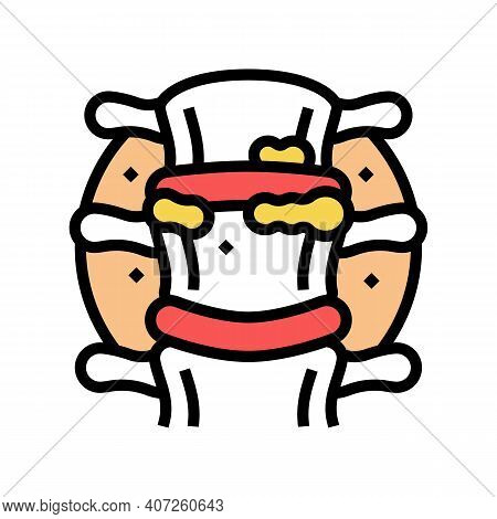 Ridge Gout Color Icon Vector. Ridge Gout Sign. Isolated Symbol Illustration