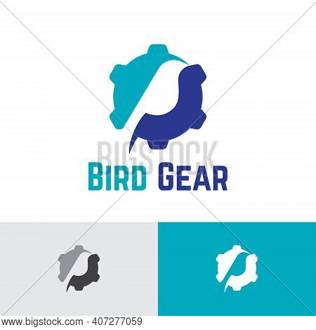 Bird In Gear Business Industrial Logo Template