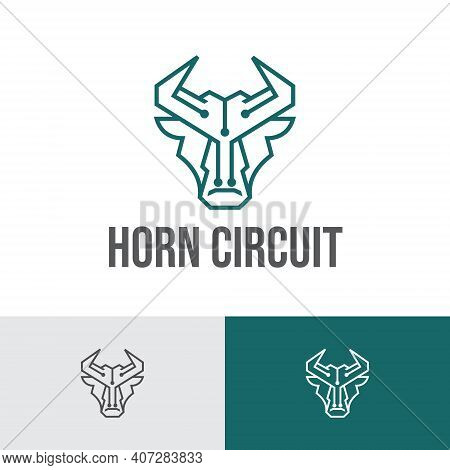 Bull Horn Circuit Electronic Online Technology Logo