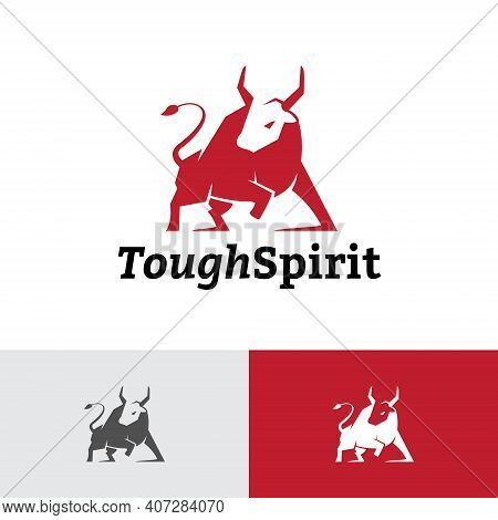 Strong Tough Bull Buffalo Spirit Sport Logo Template