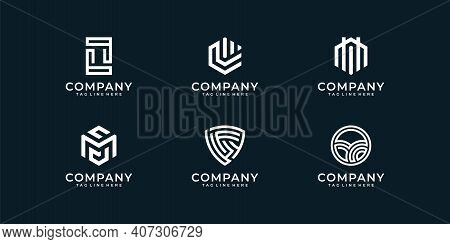 Abstract Logo Design Collection Set  Illustration Vector Graphics