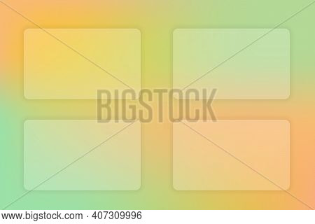 Abstract Gradient Background. Transparent Frame In Glass Morphism Style