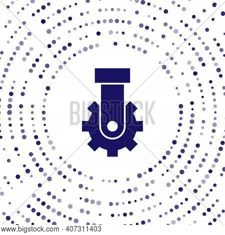 Blue Derailleur Bicycle Rear Speed Folding Icon Isolated On White Background. Abstract Circle Random