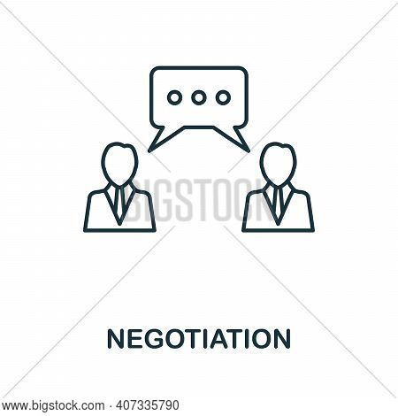 Negotiation Icon. Simple Element From Business Management Collection. Creative Negotiation Icon For 
