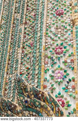 Details of phra mondop at the emerald buddha temple, bangkok. Thailand