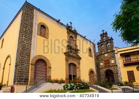 La Orotava San Agustin církev v Tenerife na Kanárských ostrovech