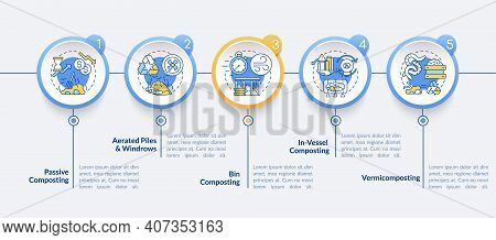 Decomposition Vector Infographic Template. Passive And Bin Composting Presentation Design Elements. 