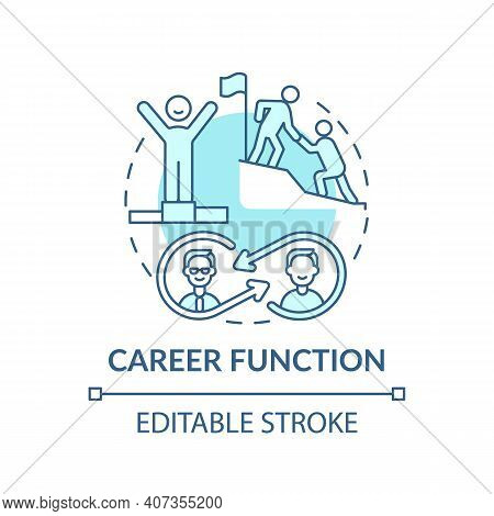 Career Ladder Concept Icon. Career Function. Team Building Idea Thin Line Illustration. Exchanging I
