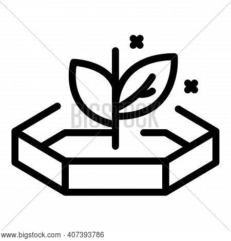 Lab Plant Crop Icon. Outline Lab Plant Crop Vector Icon For Web Design Isolated On White Background