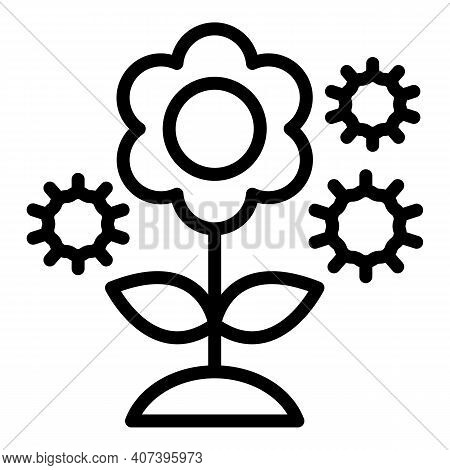 Pollen Allergy Icon. Outline Pollen Allergy Vector Icon For Web Design Isolated On White Background