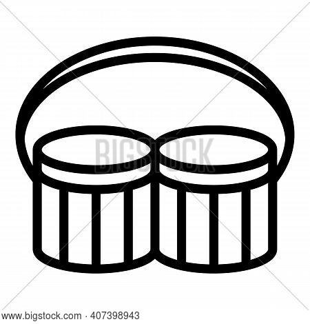 Drummer Icon. Outline Drummer Vector Icon For Web Design Isolated On White Background