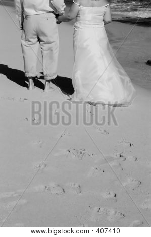 Groom til Bride i Sand