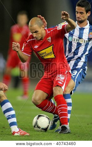 BARCELONA - NOV, 28: Javi Hervas von Sevilla während Kings-Cup-match zwischen Espanyol Barcelona und Sevilla an