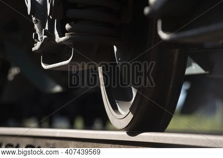 Railroad Wheel Of A Train