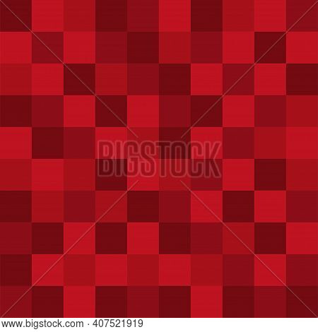 Red Abstract Square Pixel Mosaic Background.vector Illustration